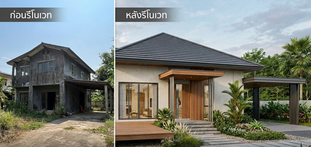 รีโนเวทบ้านไม้เก่า